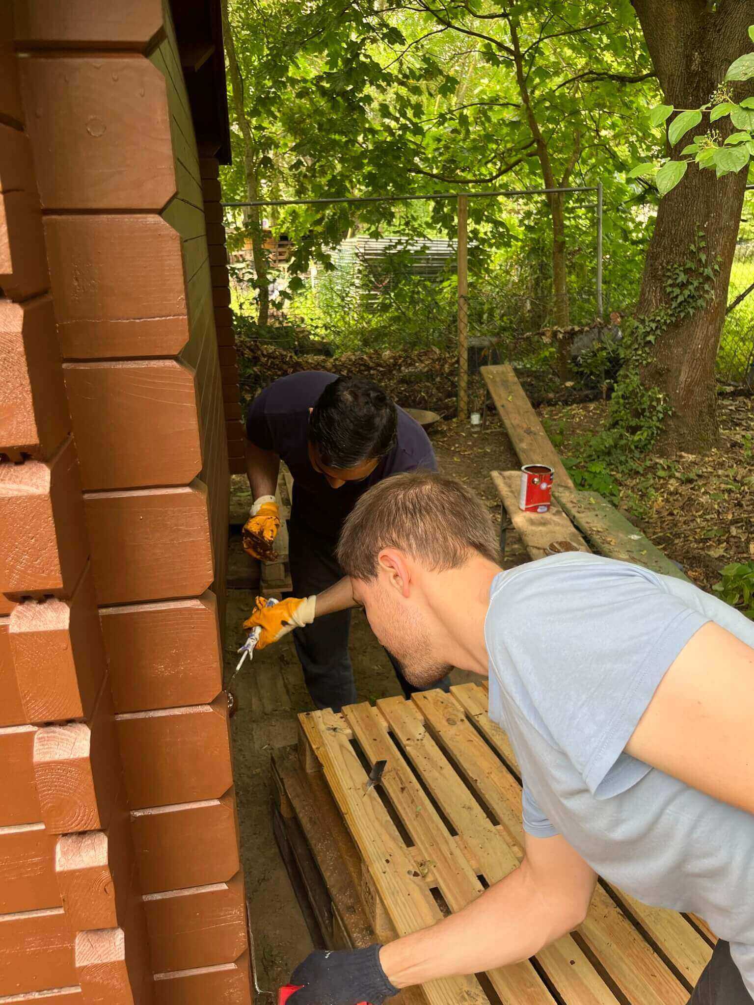 Simon and Rana are checking paint quality