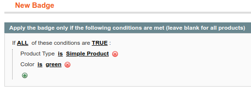 Adding Badges - Conditions