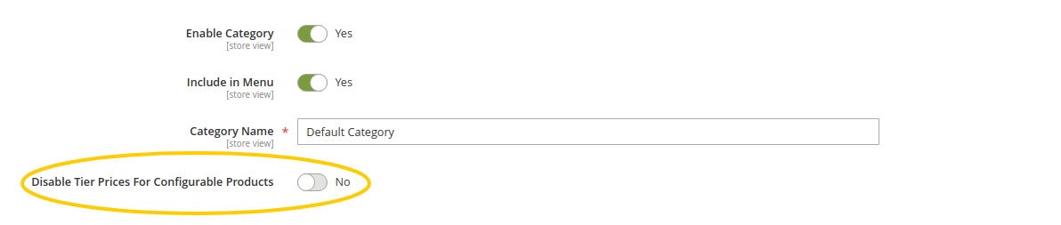 Disable Tier Prices For Configurable Products By Category