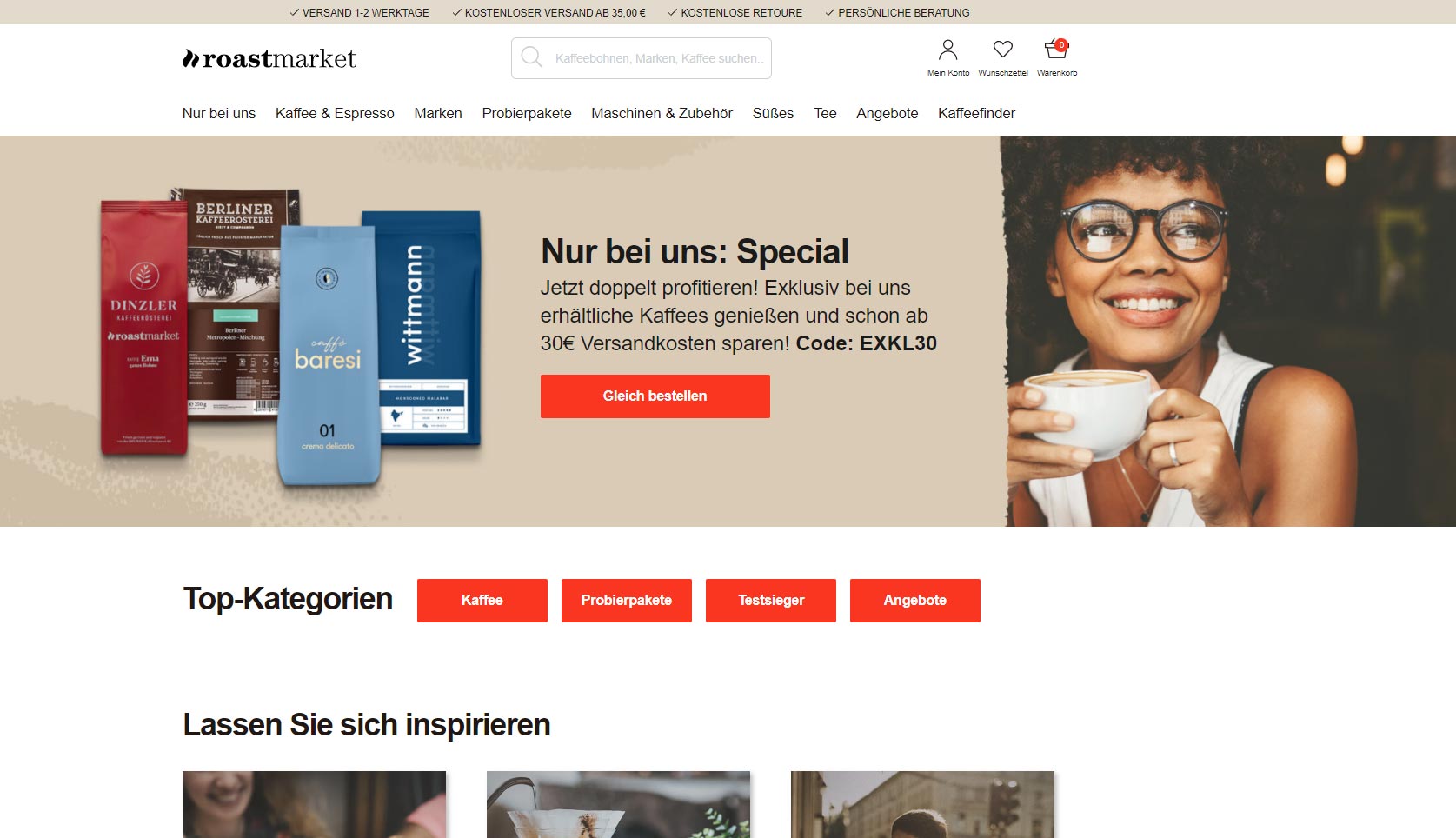 Screenshot roastmarket.de