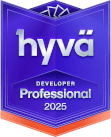Hyva Certified Professional Developer 2025 Badge - Irina Smidt